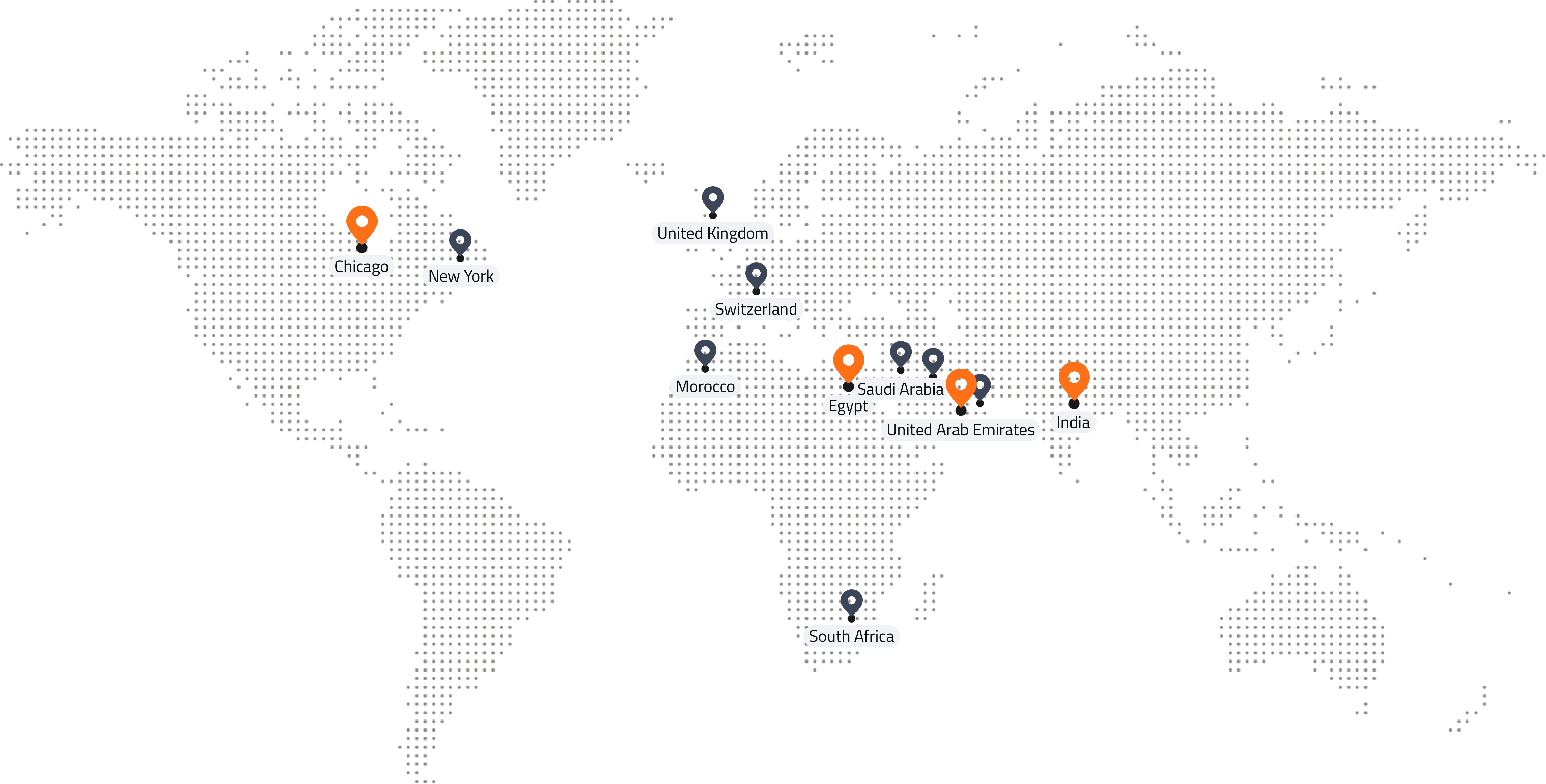 World Map Silverkey's locations